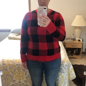 Red and black sweater